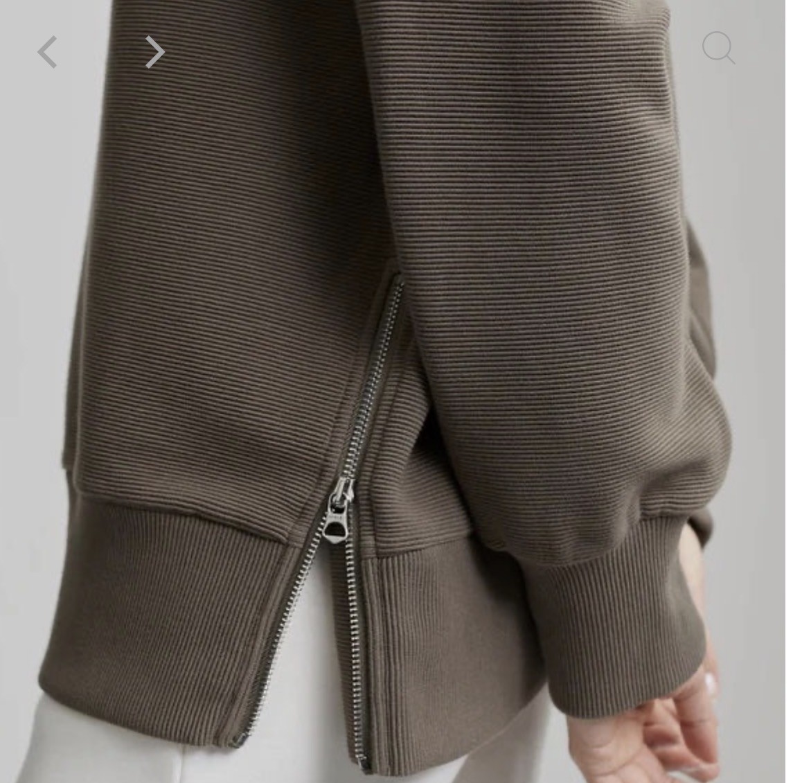 Varley Milton Sweat – Tarmac Longline Doublesoft Taupe Fleck Pullover