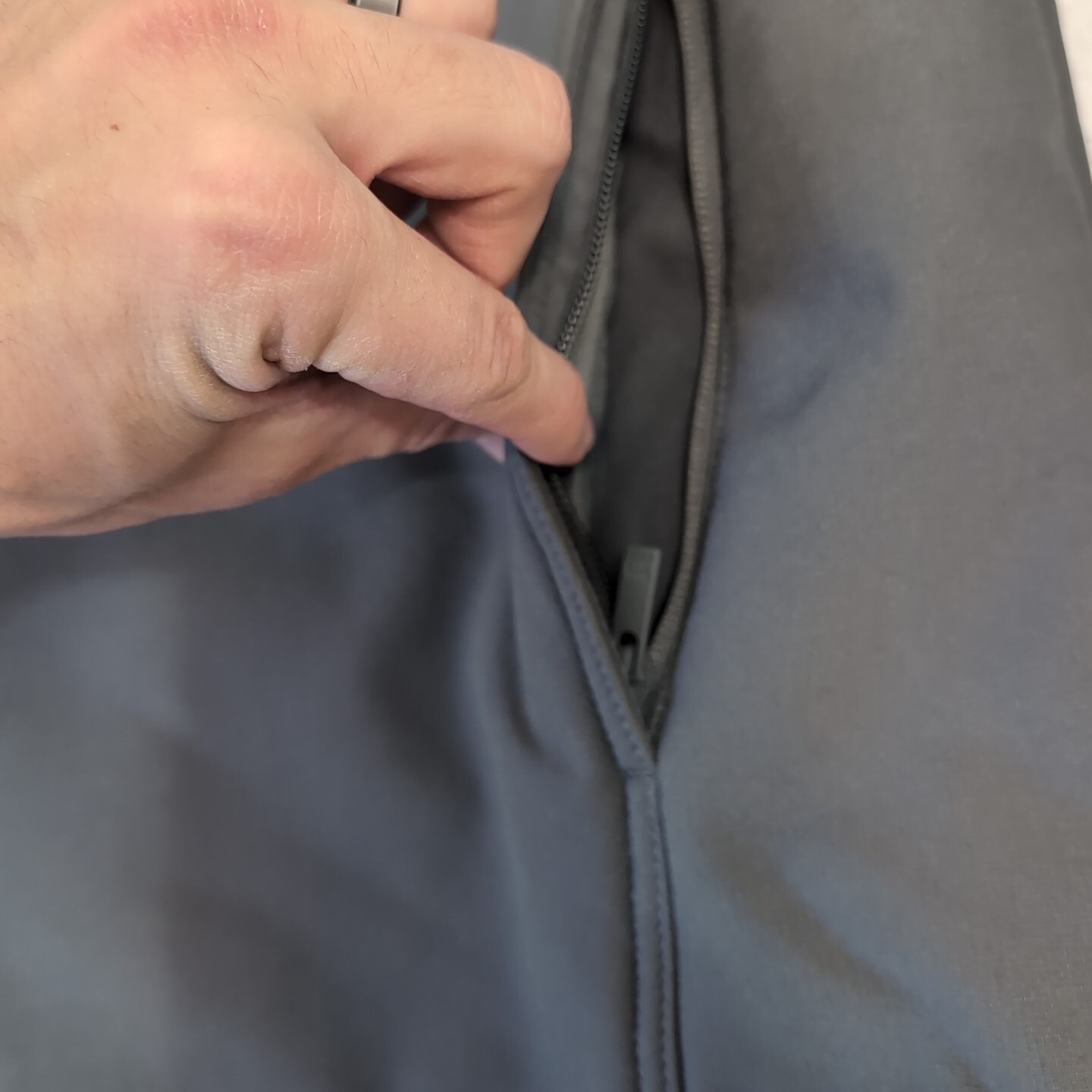All in Motion GRAY PLUSH Lined Soft Shell hooded Jacket Coat Full Zipped pockets