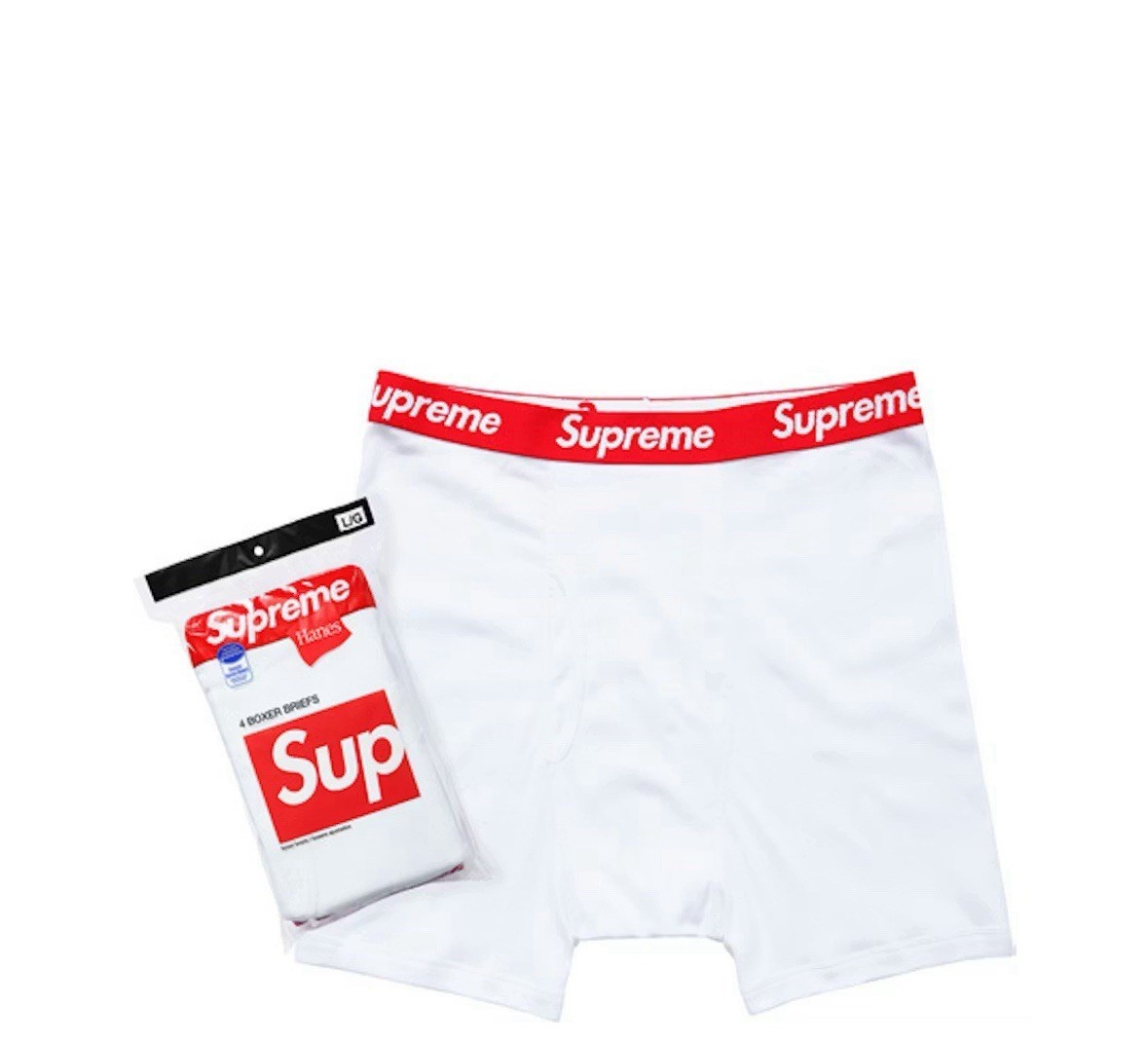 Supreme x Hanes Boxer Briefs (4 pack) – White – S, M, L, XL AUTHENTIC 🔥