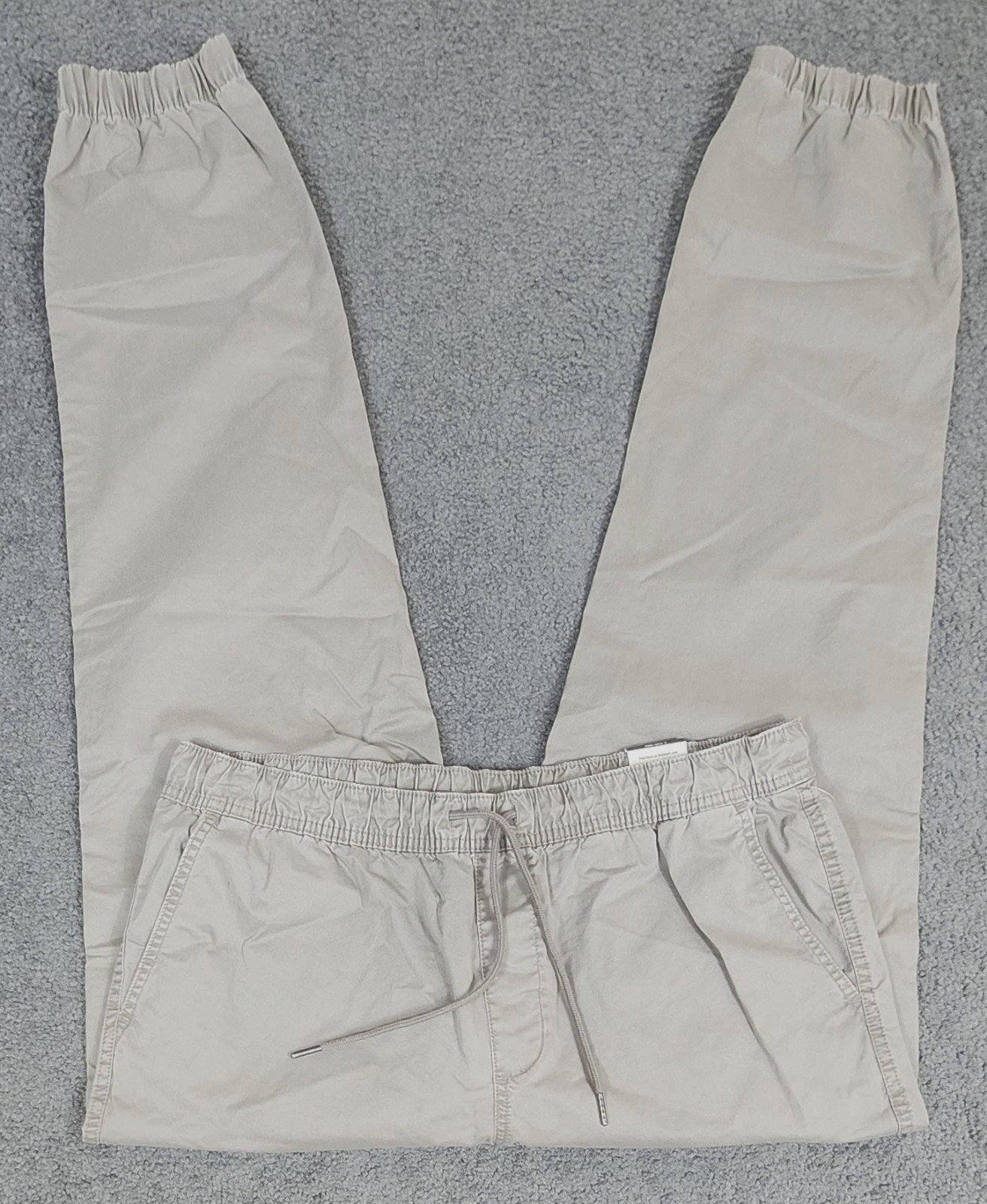 Men’s Jogger Pants Size M 32-34 Light Taupe Twill Elastic Waist No Boundaries
