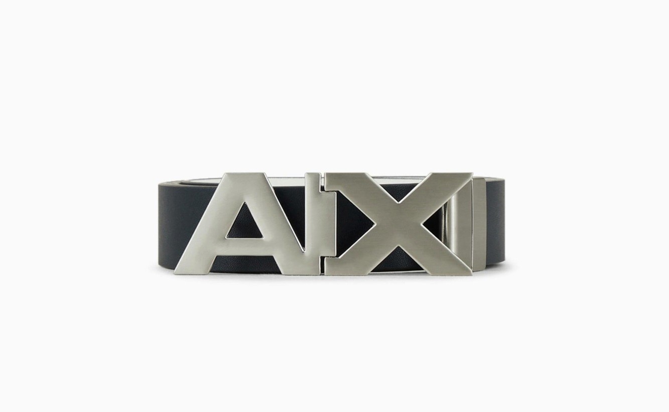 Armani Exchange Men Reversible Logo Leather Belt size 32,34,36,38,40,42 new