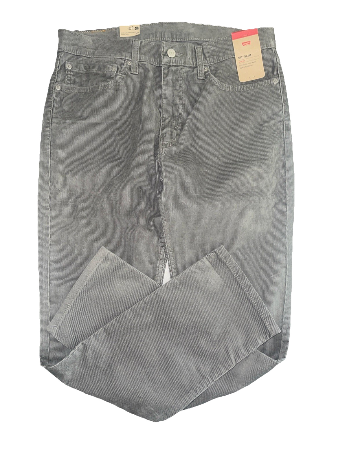 Levi 511 Slim Fit Corduroy Pewter Grey Choose Size,