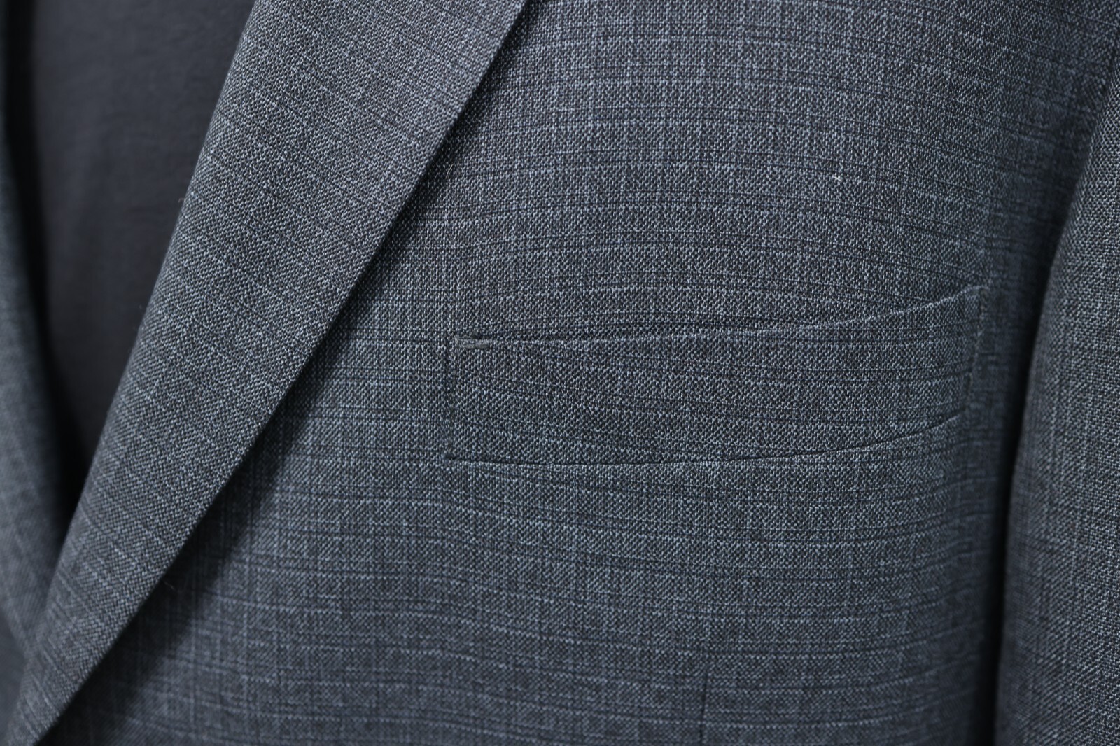 PRONTO UOMO mens gray grid WOOL BLEND sport coat suit jacket blazer 46 R