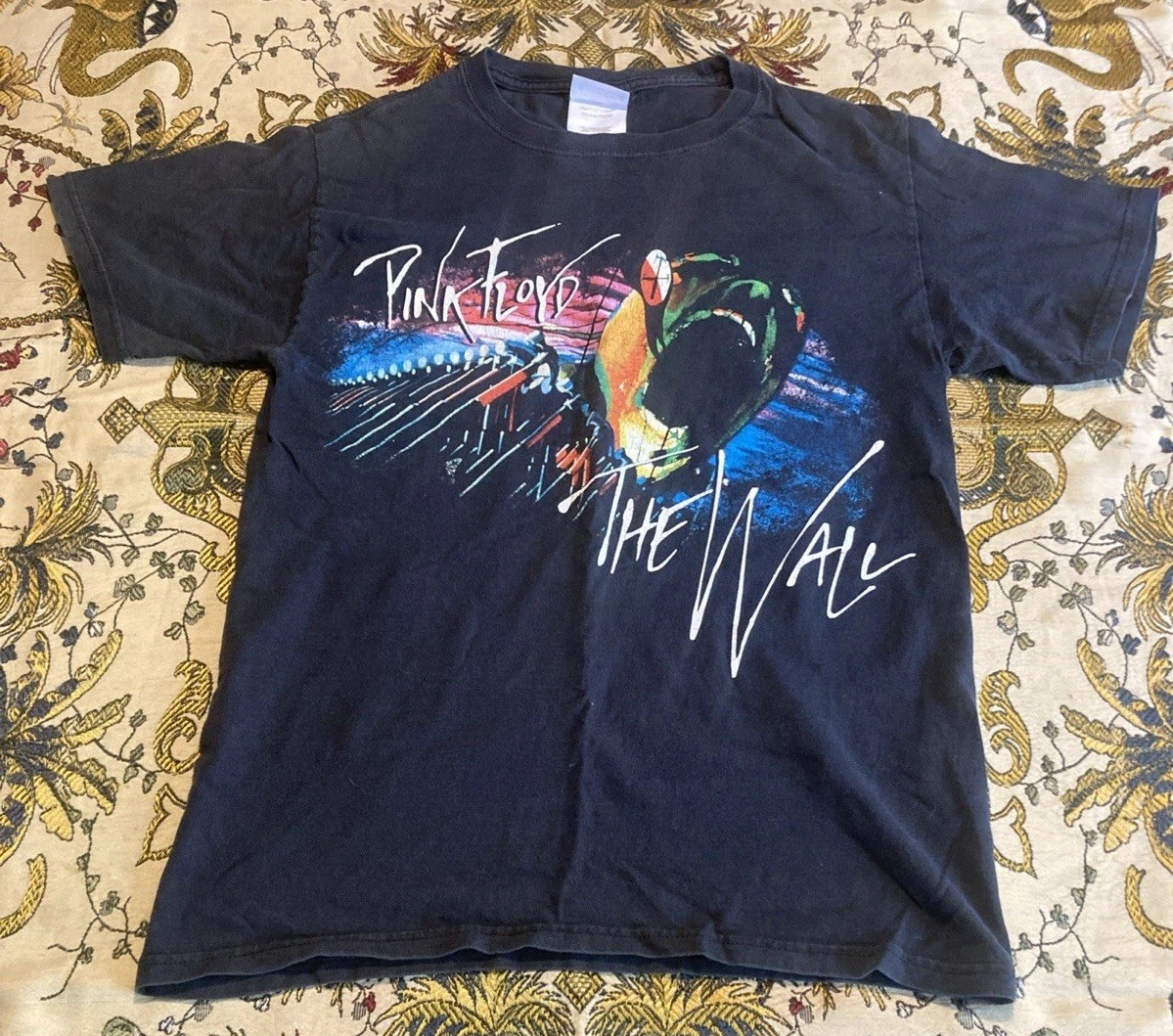 Pink Floyd The Wall Screaming Face Black Shirt Size Sm Rare VTG Hanes