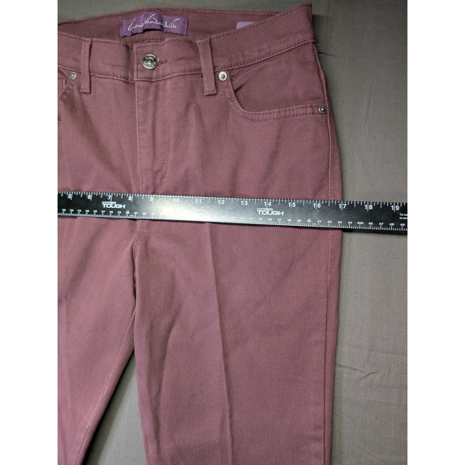 Gloria Vanderbilt Amanda Jeans Womens 6P Mauve High Rise Tapered Leg 6 Short