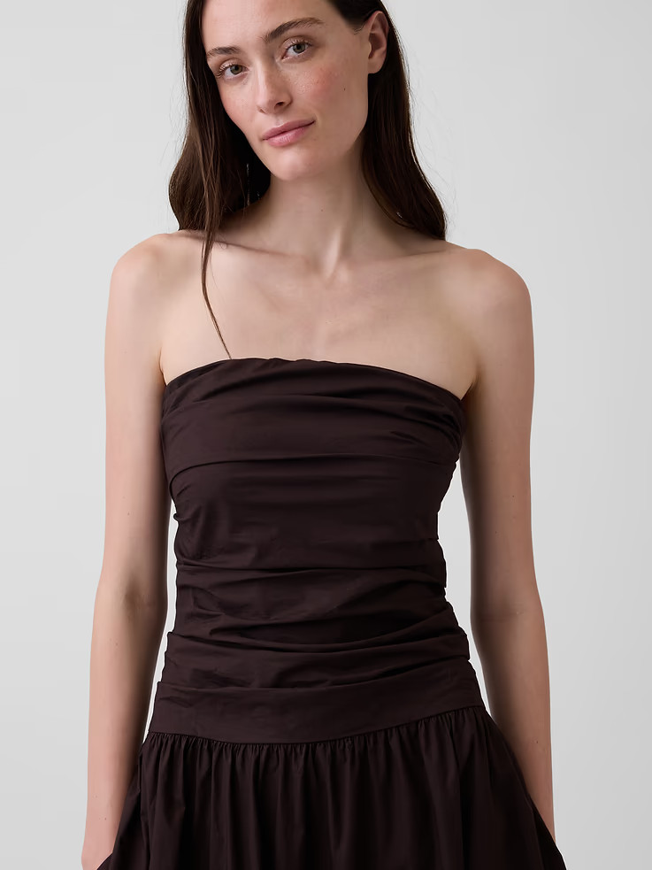 GAP – Sale – Poplin Drop-Waist Maxi Dress – NEW
