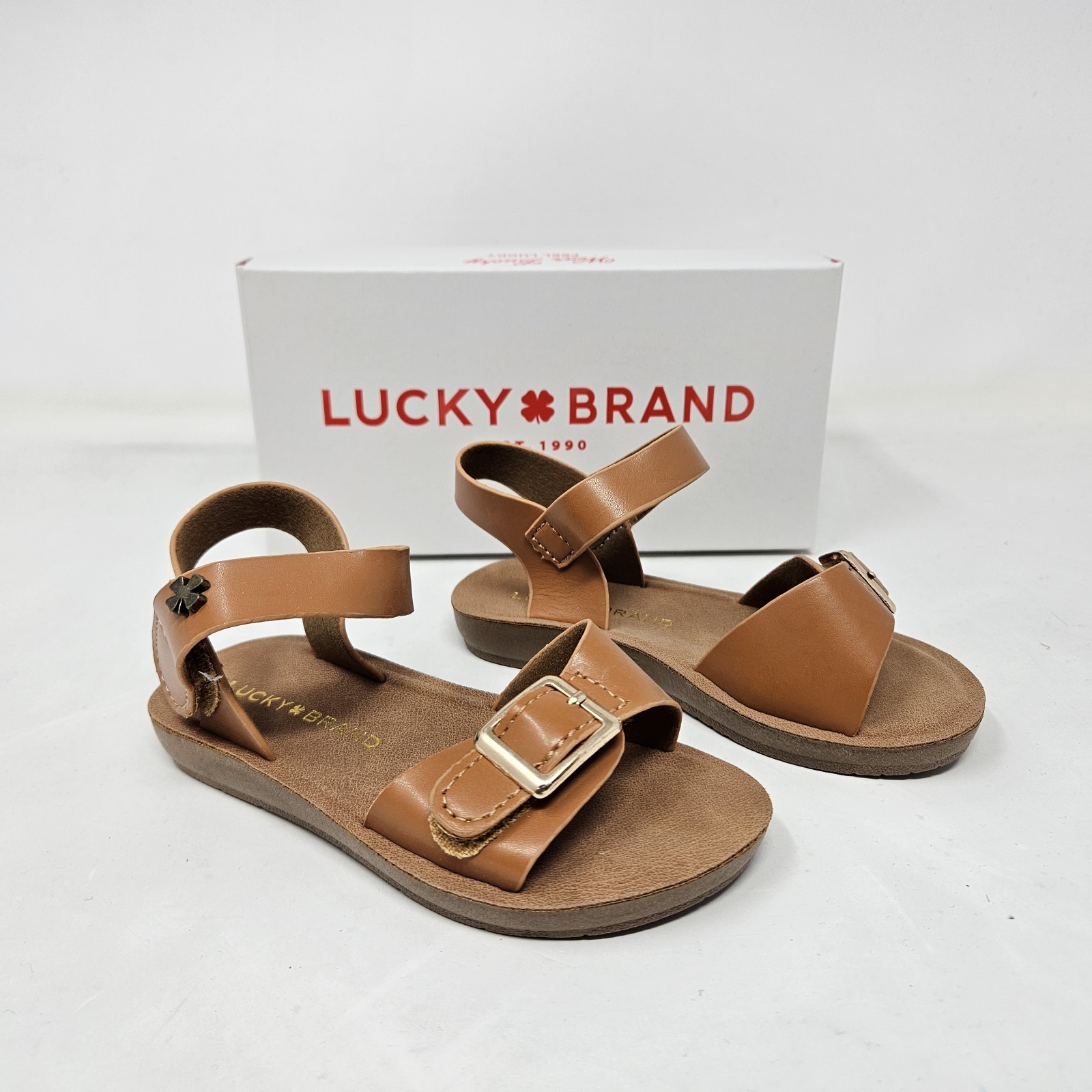 LUCKY BRAND Toddler Gianna Buckle Cognac Sandals – $35 MSRP – MULTIPLE SIZES