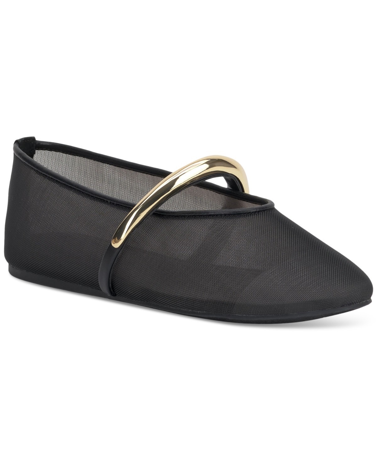 I.n.c. International Concepts Women’s Rahmi Mary Jane Flats Black Mesh