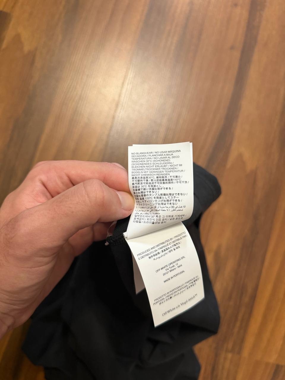 Off White Bacchus Grey Black Tee