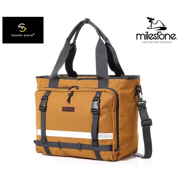 Master-Piece Masterpiece MSPC milestone×master-piece 2WAY ToteBag Camel 02822