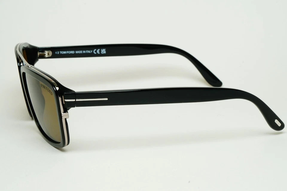 Tom Ford Sunglasses Anders Black Brown Navigator Square FT0780 TF 780 01J 58mm