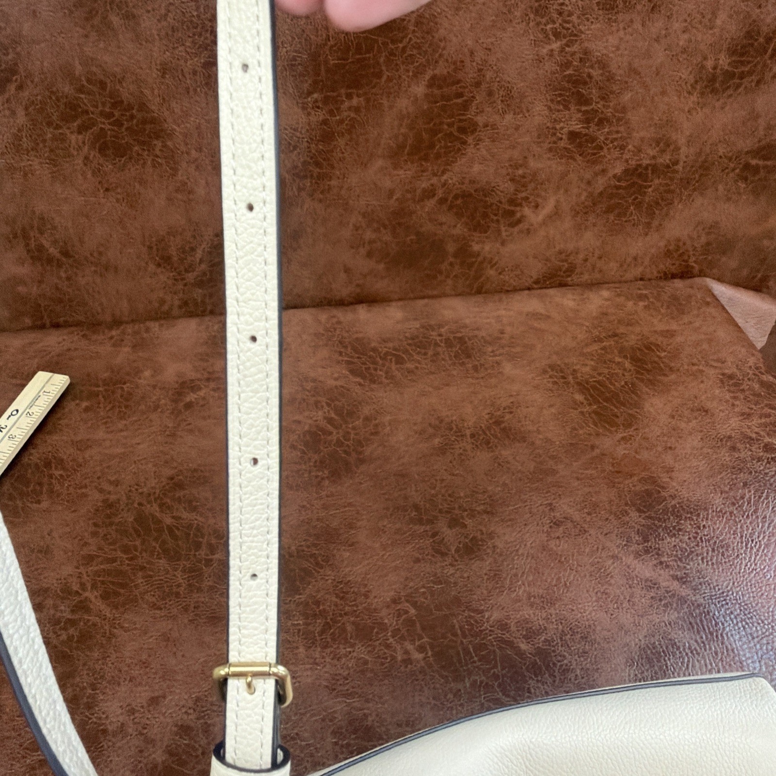 COACH ELISE Ivory Pebbles LEATHER CROSSBODY 79316 SATCHEL CONVERTIBLE