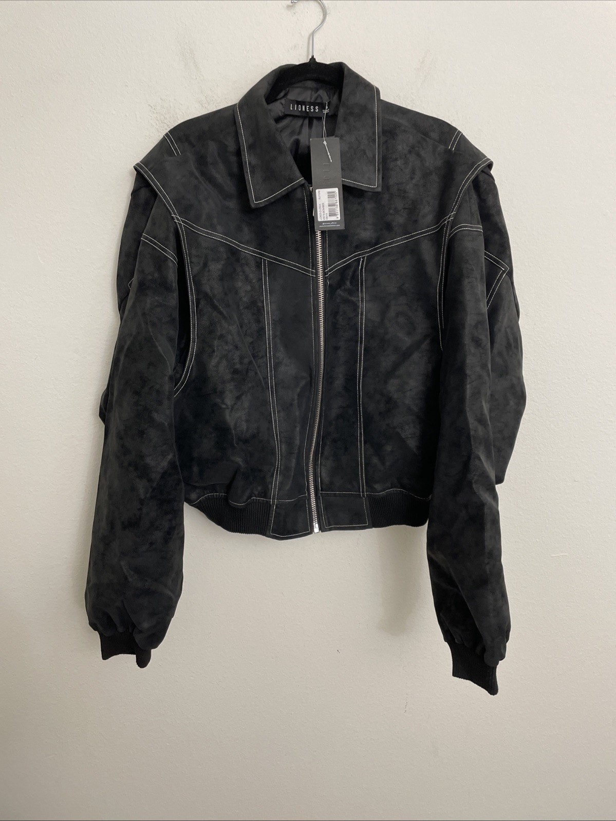 Lioness Womens Vista Bomber Jacket black Onyx size M NWT $145 msrp
