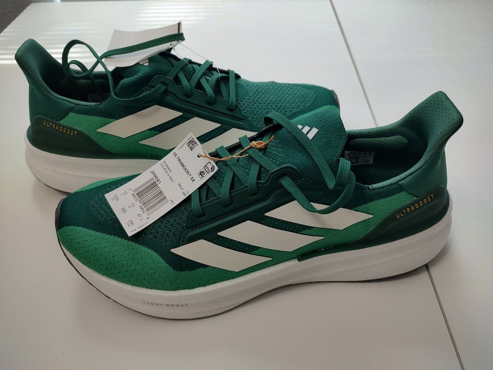 Size 12.5 – adidas UltraBoost 5X Collegiate Green – New Condition – No Box