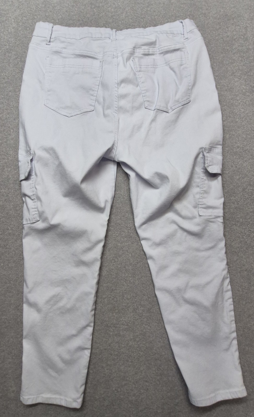 Blue Savvy White Cargo Pants Womens 22 Utility Tactical Stretch High Rise