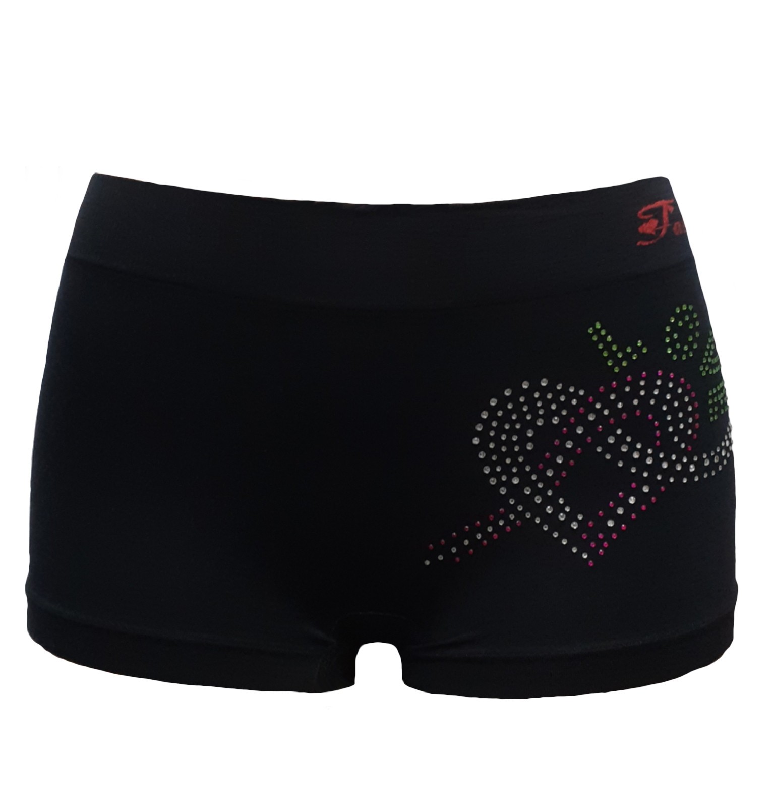 6 pk boyshorts Panties SEAMLESS Boxer Shorts rhinestone undewear Bright Colors