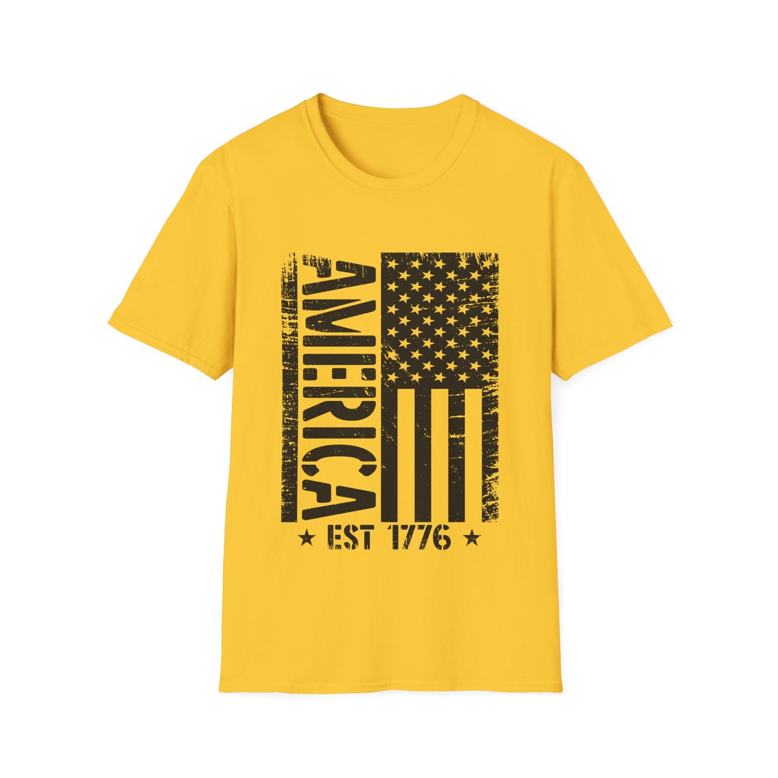 America Est 1776 T-Shirt Patriotic Vintage USA Flag 4th Of July 250 Years S-3XL