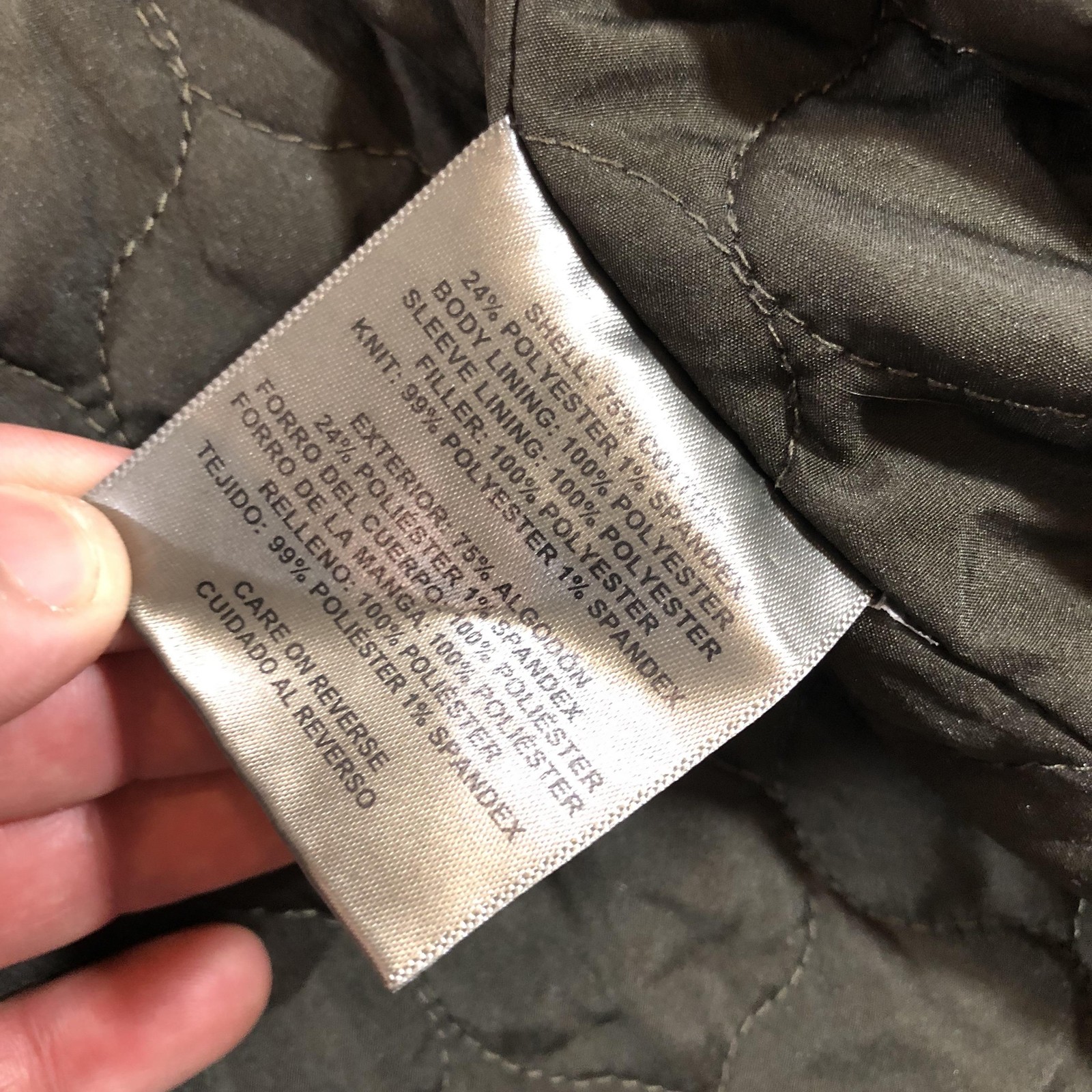 Levis Jacket Mens Medium Green Canvas Quilted Lined Field Military LM0CC046