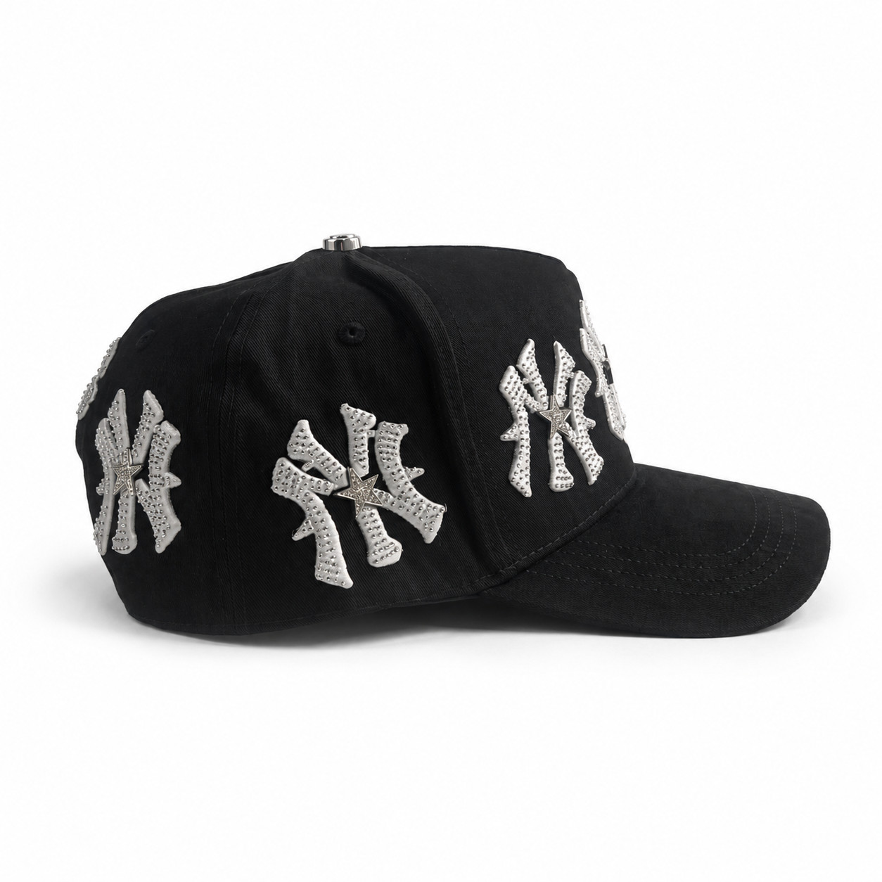 31 Hats “NY White All Around” – Black Snapback Hat