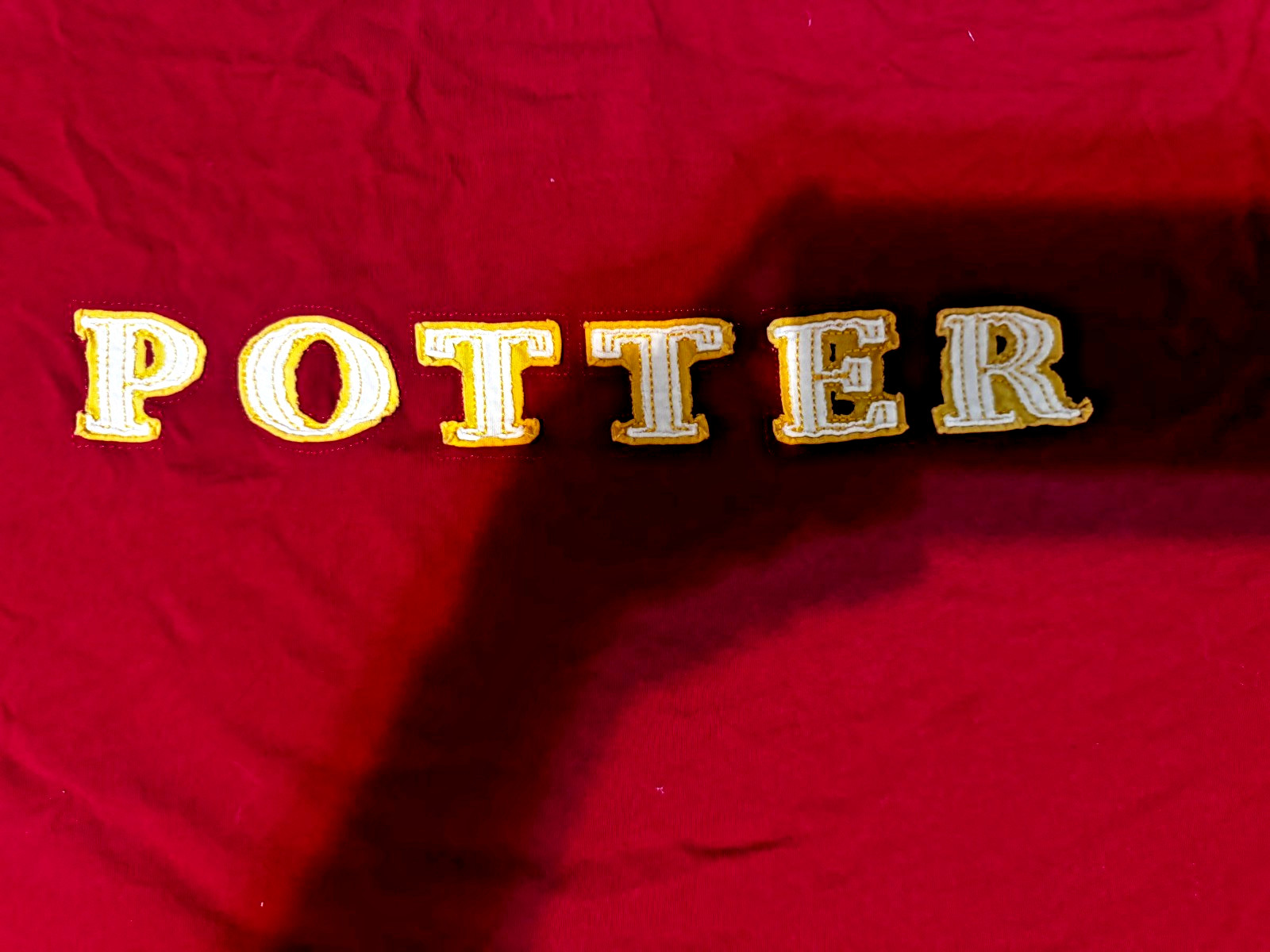 Stitched Harry Potter Gryffindor Quidditch Jersey – Yellow and Maroon – Adult XL