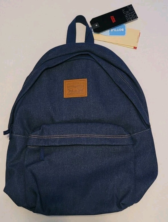 Levi’s Denim Backpack Blue Del Rey Laptop Sleeve Travel Work School Bag NWT