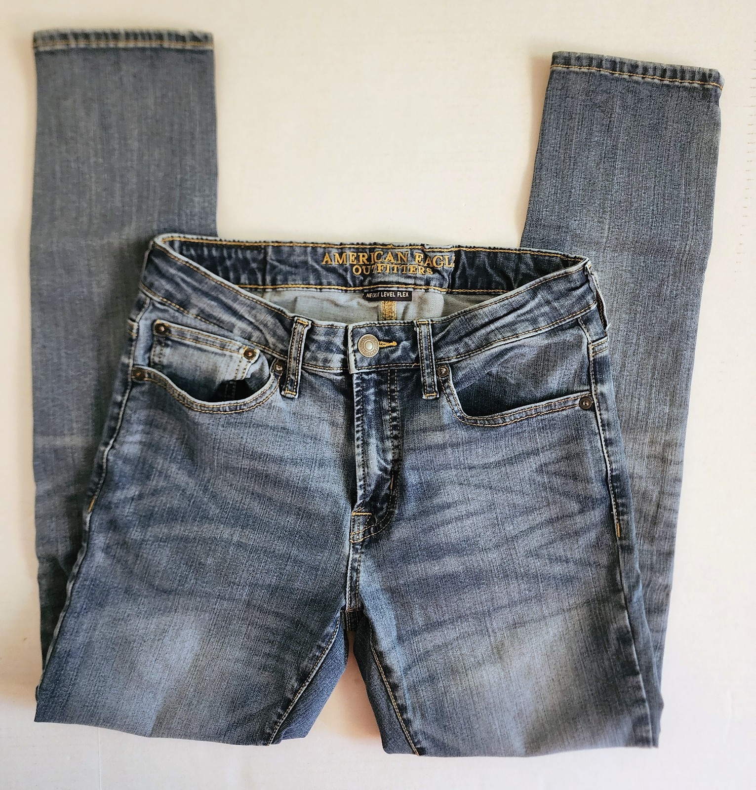 American Eagle Jeans Next Level Flex Slim Straight Medium Blue Size 31×32 Mens