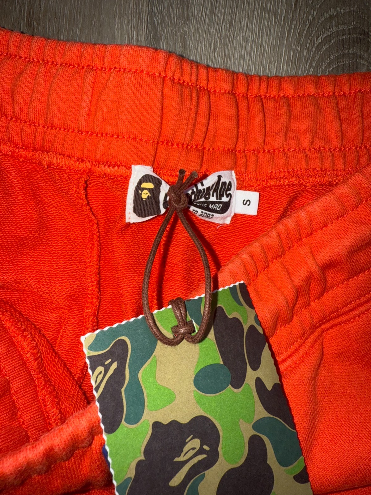 BAPE (A Bathing Ape) Interlock Sweat Shorts Orange / Size: S (30-32)