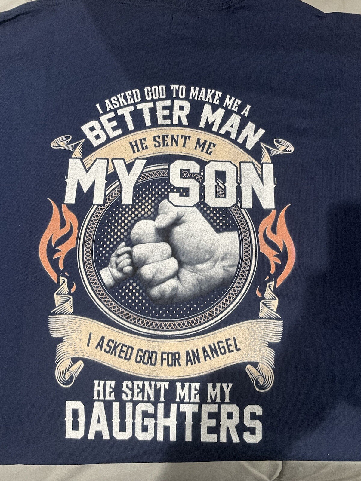 I Asked God to Make Me a Better Man He sent T-Shirt See Item Description