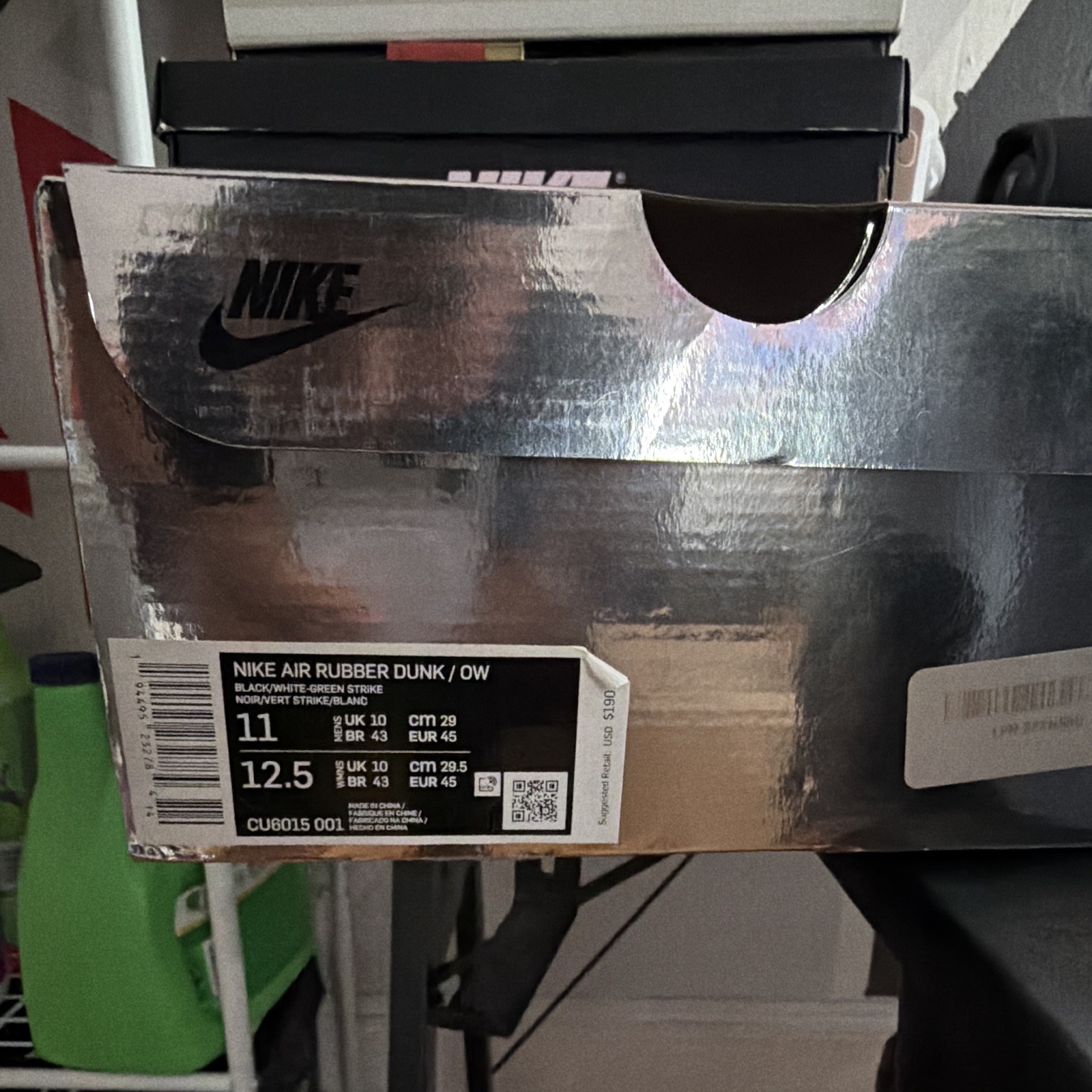 Nike Air Rubber Dunk x Off-White Low Top Green Strike Black/Green CU6015-001