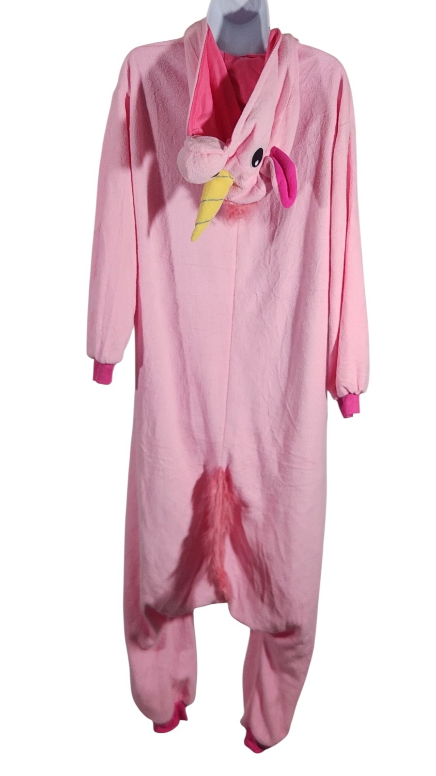 Pink Unicorn One Piece Adult Size Large Plush Hooded Pajama Costume Kigurumi
