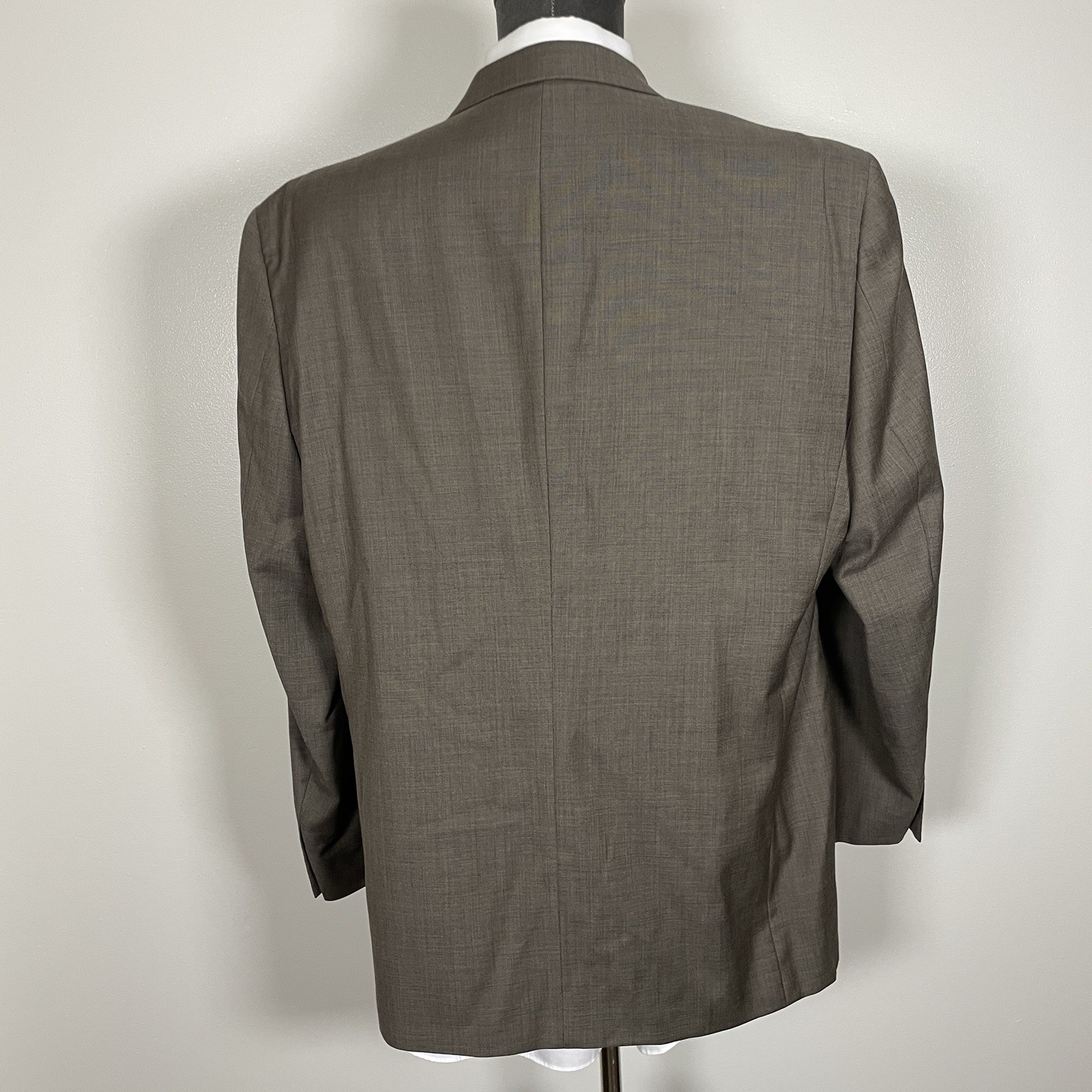 Axcess Sport Coat Mens 46R Brown Solid Polyester Wool Three Buttons