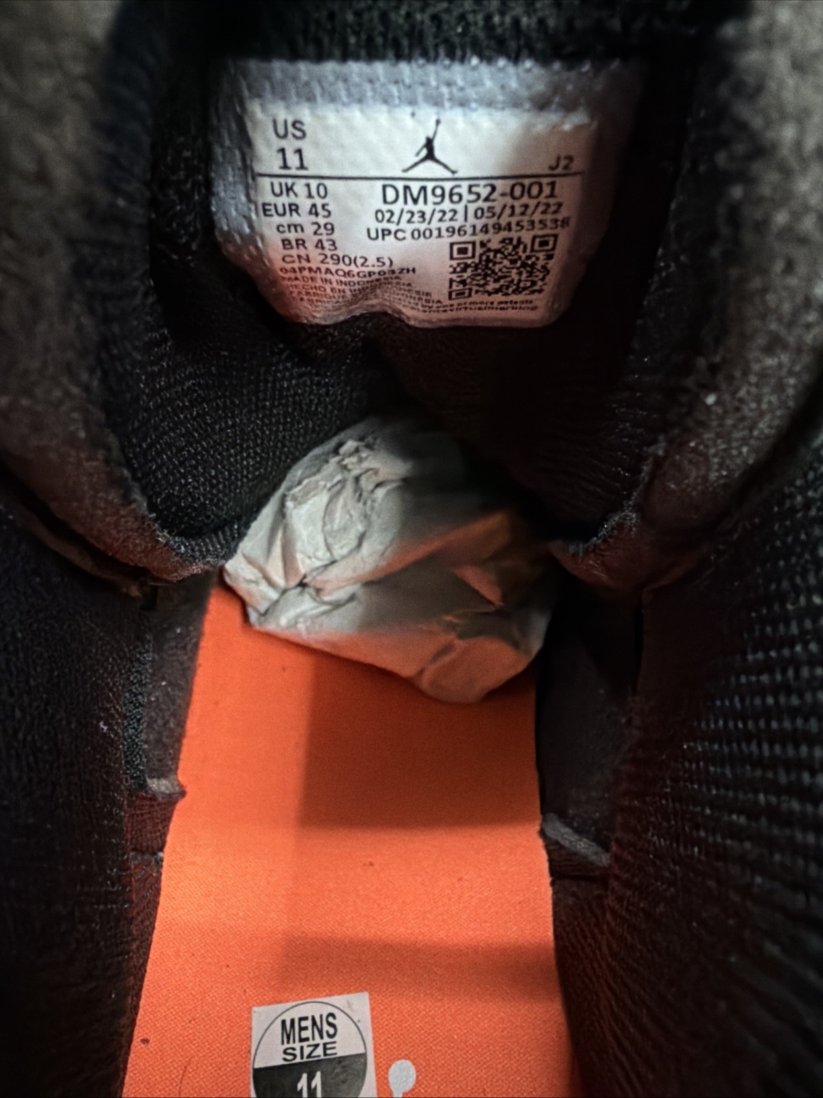 Nike Air Jordan 1 Mid SE Craft ‘Inside Out – Black’ DM9652 001 US Men’s 11 NIB