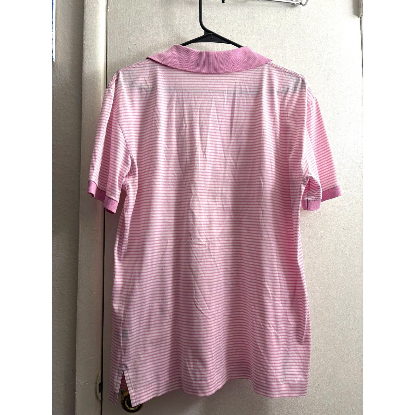 Men’s Ralph Lauren Purple Label Polo White and Pink Stripe Size S 100% Cotton