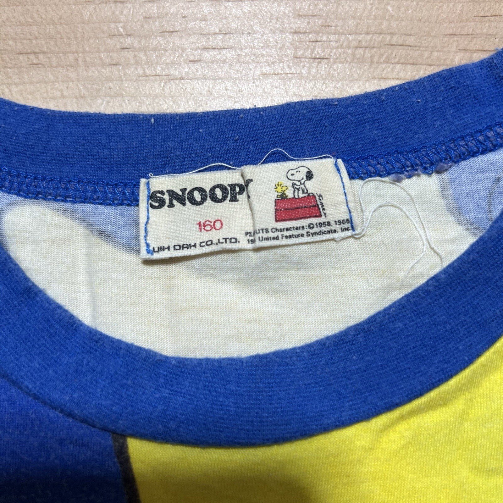 Vintage 80s Snoopy Peanuts AOP Puzzle Multicolor Shirt Size Medium