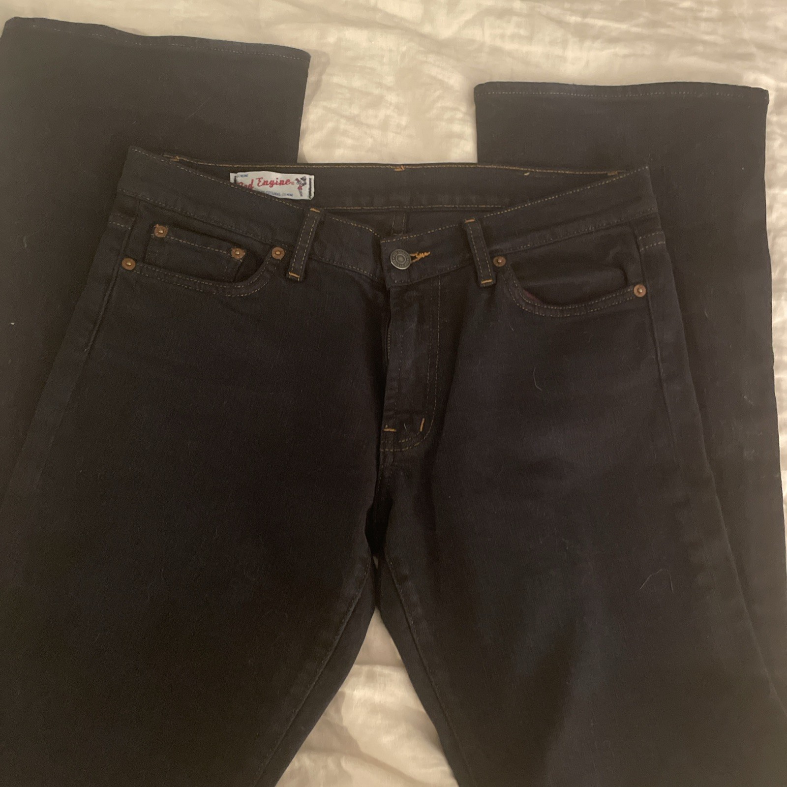 Woman’s Y2K Red Engine Vintage Original Dk Denim Boot Cut 31 Made in USA