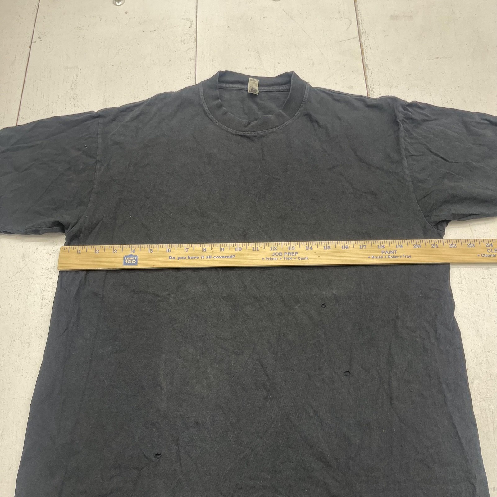 Los Angeles Apparel Shirt Mens Large Black 6.5 Heavyweight Crewneck Tee USA