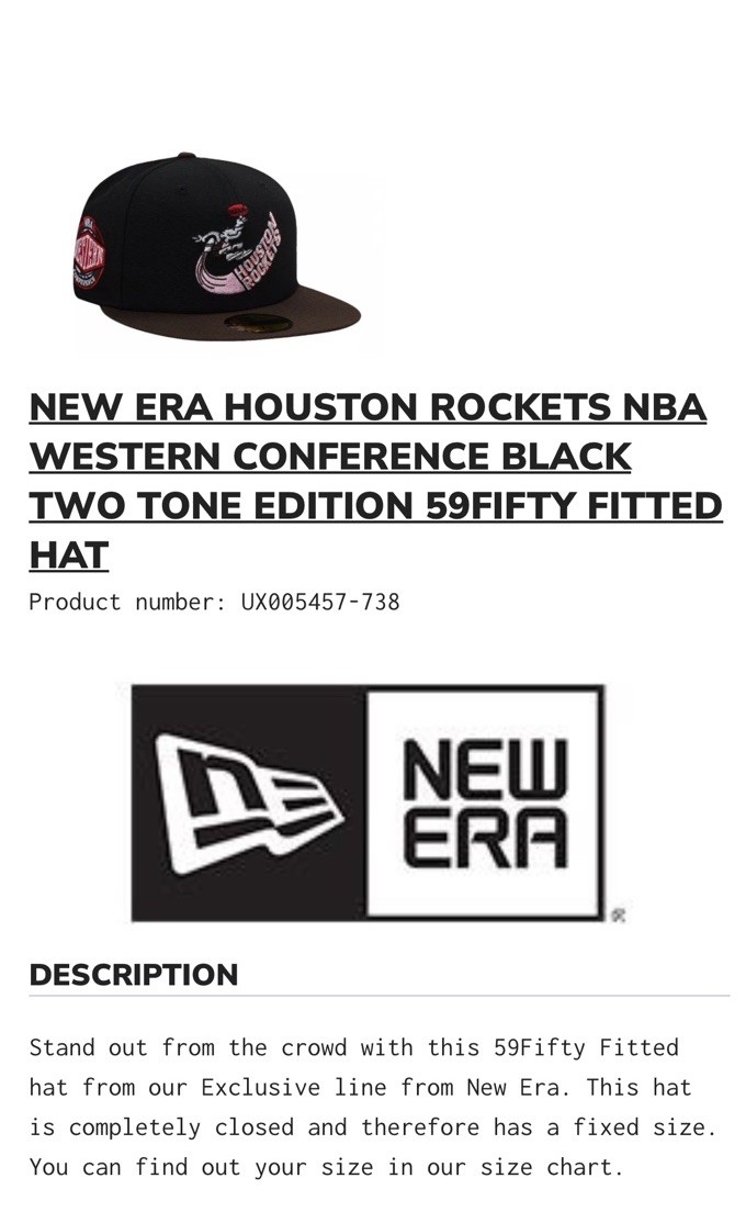 Houston Rockets 🔥 Throwback Mascot New Era *Rare* 59Fifty Sz. 7 1/8