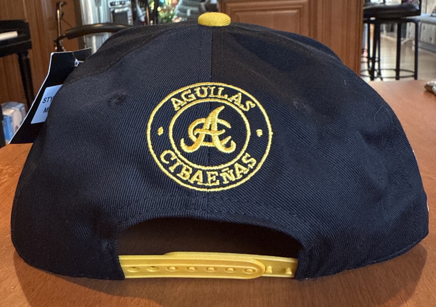Aguilas Cibaeñas SnapBack Black Hat Cap Gorra Dominican Republic DR Flag Logo