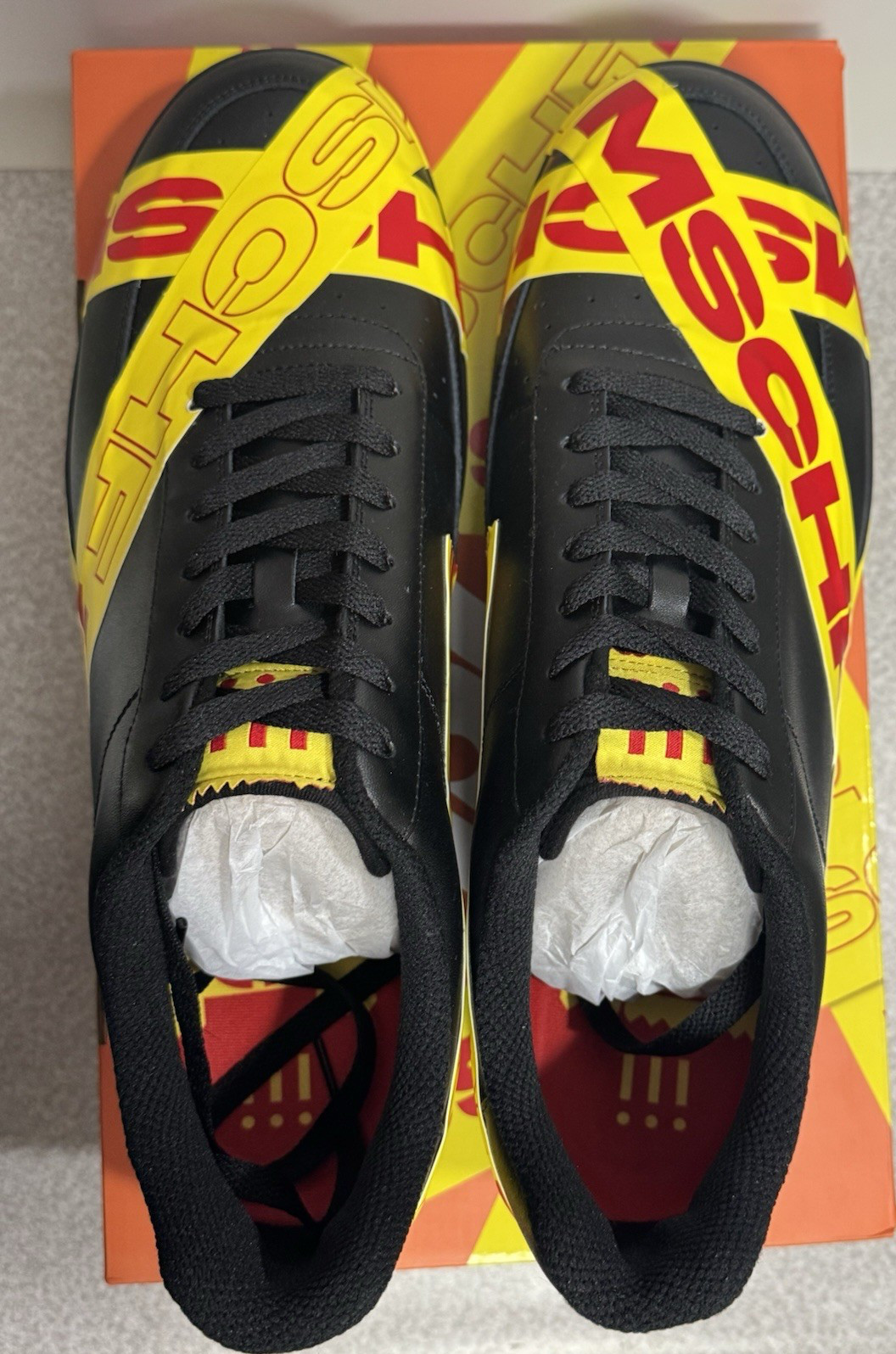 Size 13 – MSCHF X TAP3 Shoes Black Yellow MSCHF-007 NEW