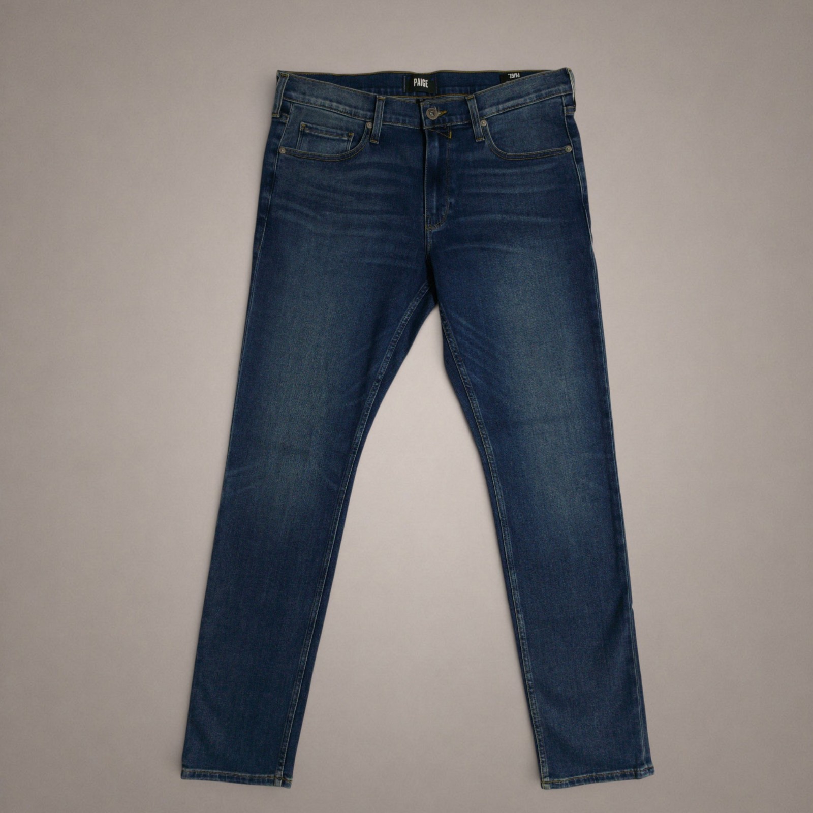 PAIGE Lennox Men’s Jeans 34×32 Cartwright Blue Slim Stretch Denim