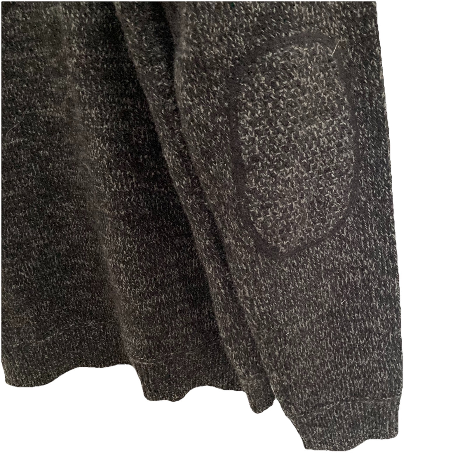 Emerald Isle Knitwear 1/4 Zip Wool Blend Pullover Sweater Mens Large Charcoal