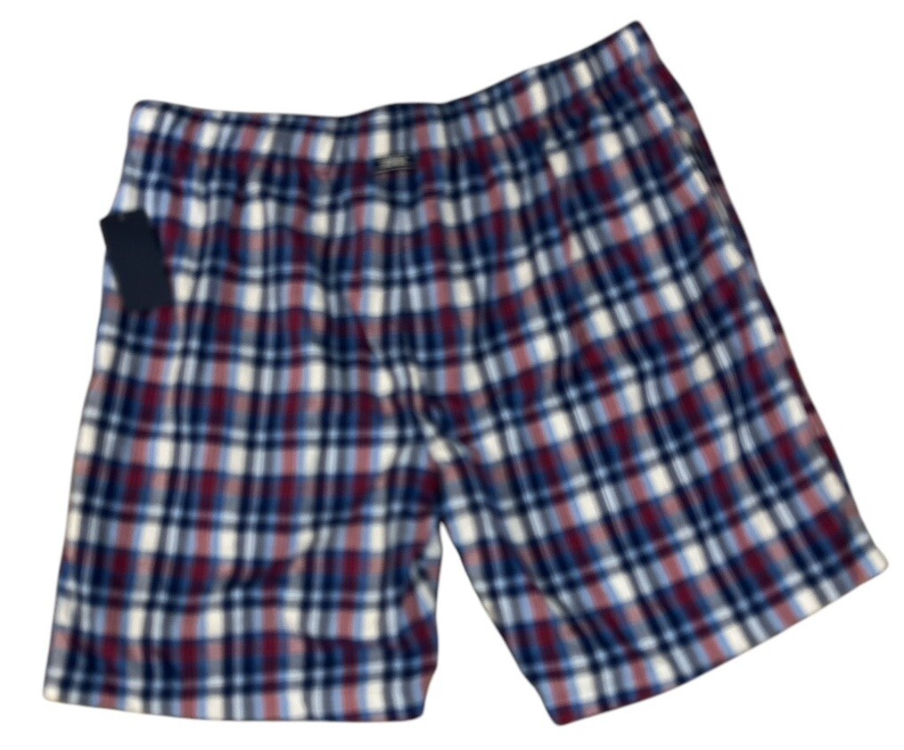 Mens Izod Sleepwear Shorts Plaid Lounge Sz XL Polyester Rayon New
