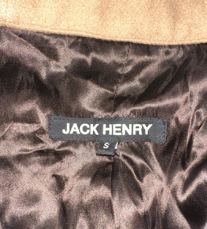 Preowned- Jack Henry Full Zip Hooded Wool Blend Peacoat Mens (Size S)