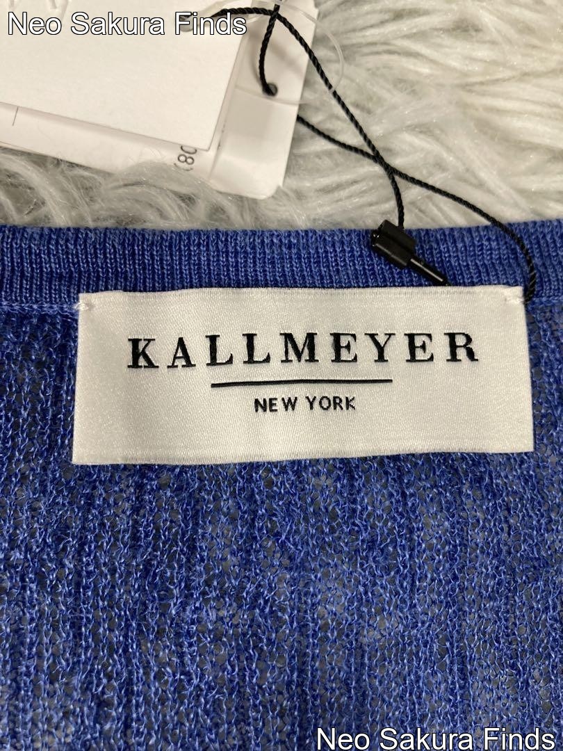 NEW KALLMEYER Linen Short Sleeve Knit Summer Crewneck USA