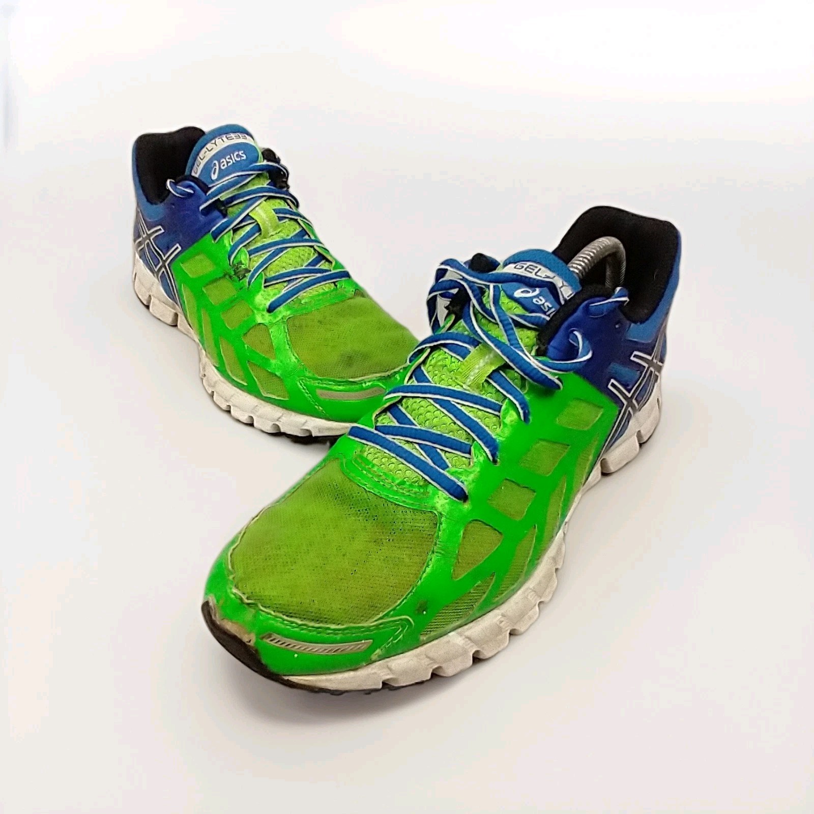 Asics Gel Lyte 33 T2H2N Green/Blue Run/Tennis/Pickleball Shoe Mens 9.5 Sneakers