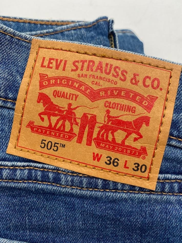 Levi’s Men’s 505 Jean 36×30 Regular Fit Straight Leg