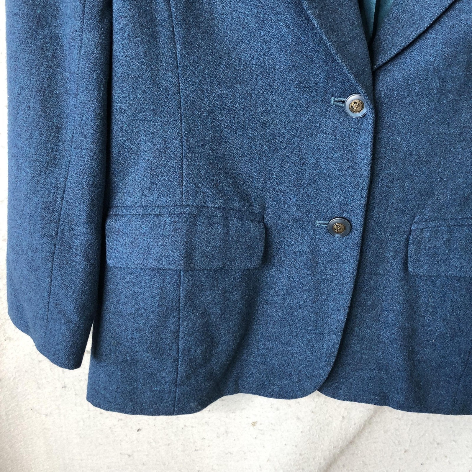 Pendleton Blazer Womens 10 Blue 100% Virgin Wool Old Money Yacht Academia