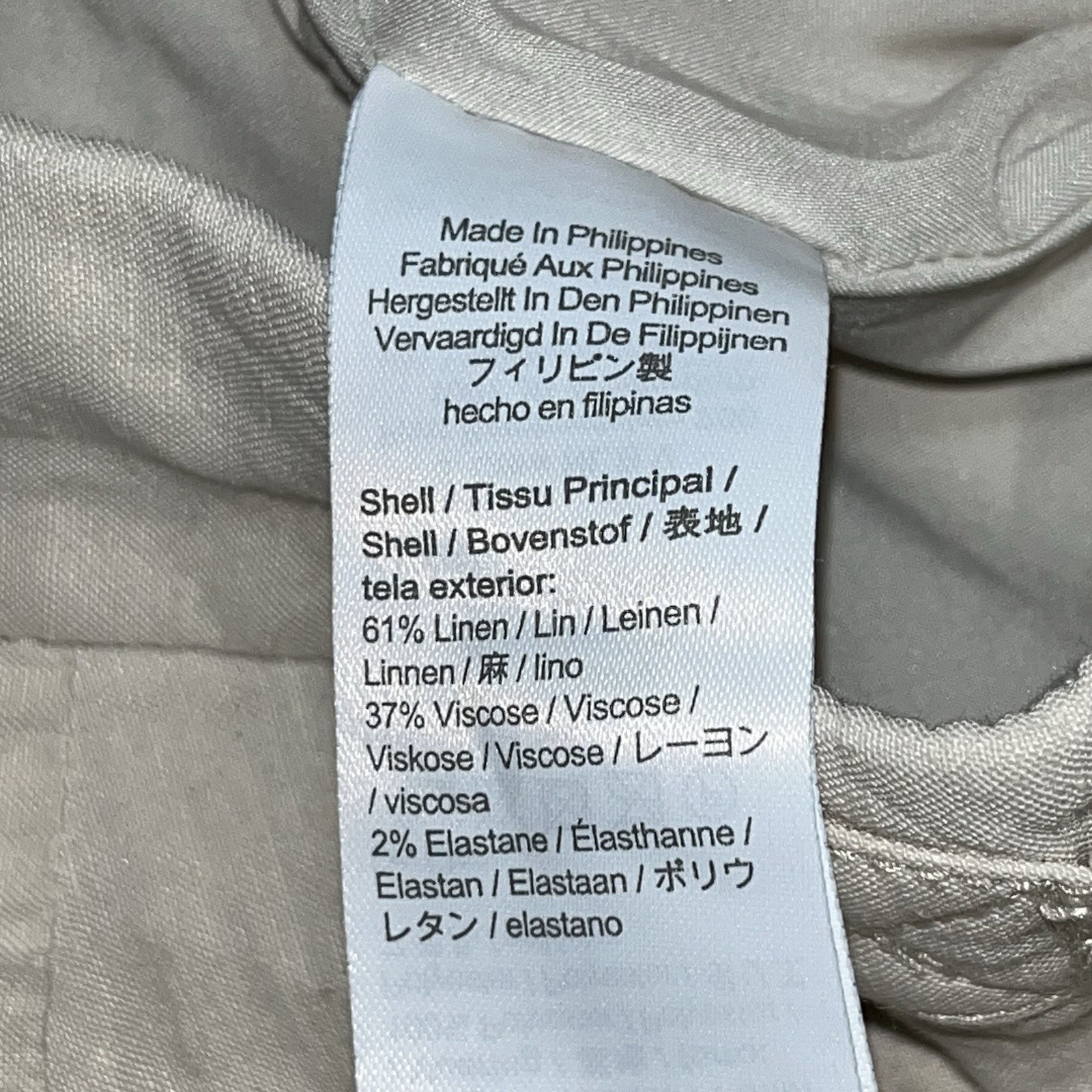 J Crew Linen Blend Mario Bellucci Pants Womens Size 2 Tan Italian Straight Leg