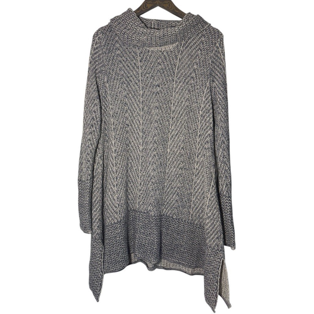 JEANNE PIERRE Gray Cowl Neck Sweater