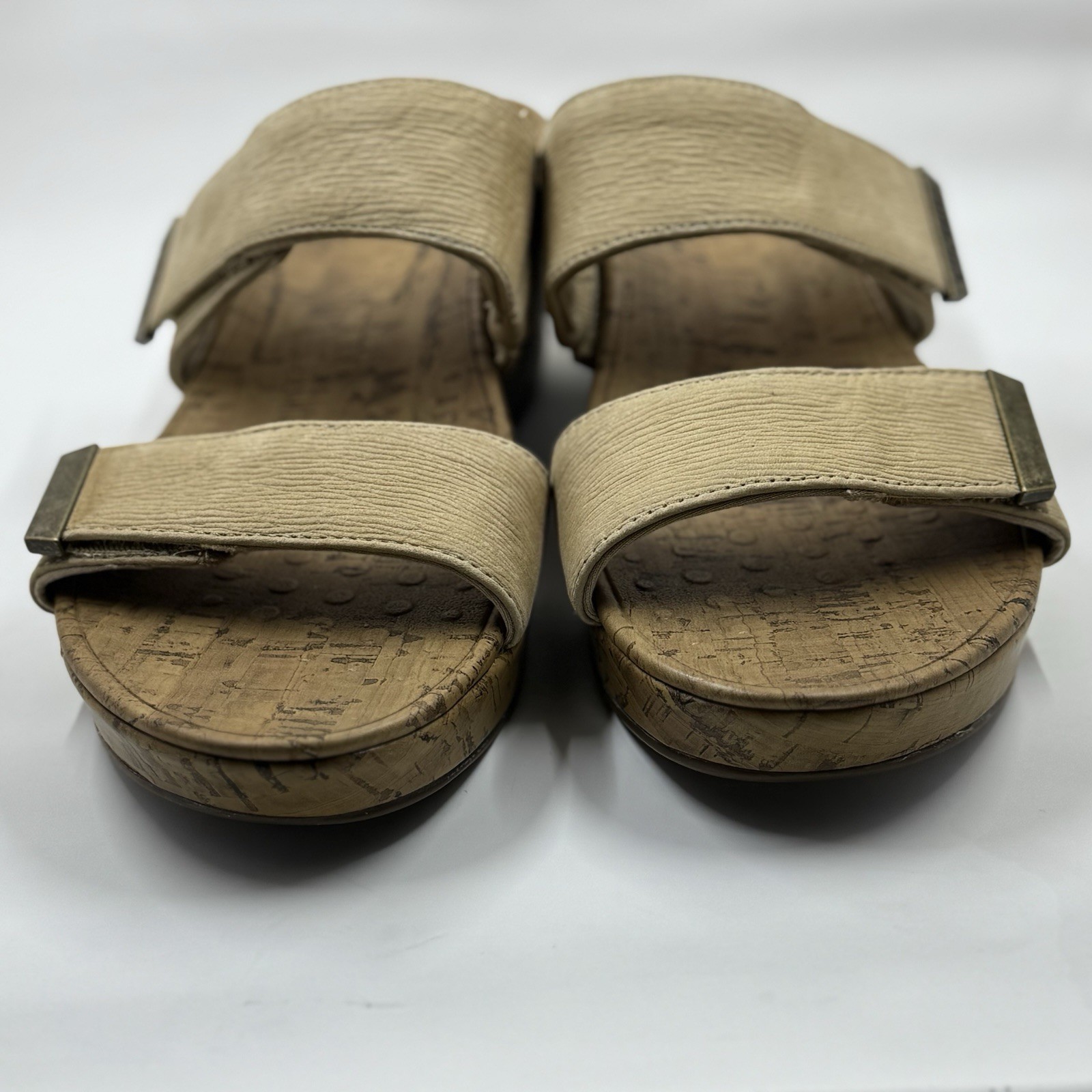 Vionic Womens Pepper Wedge Sandals Comfort Cork Footbed – US 8/EU 39 Tan